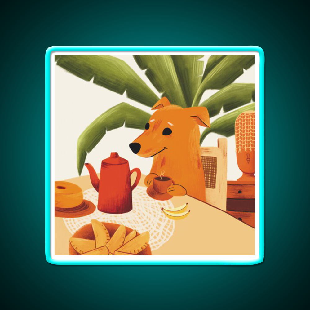 Caramelo Dog Brazil Latin Cafe Led Neon Sign Espresso Bar Art Rgb Color