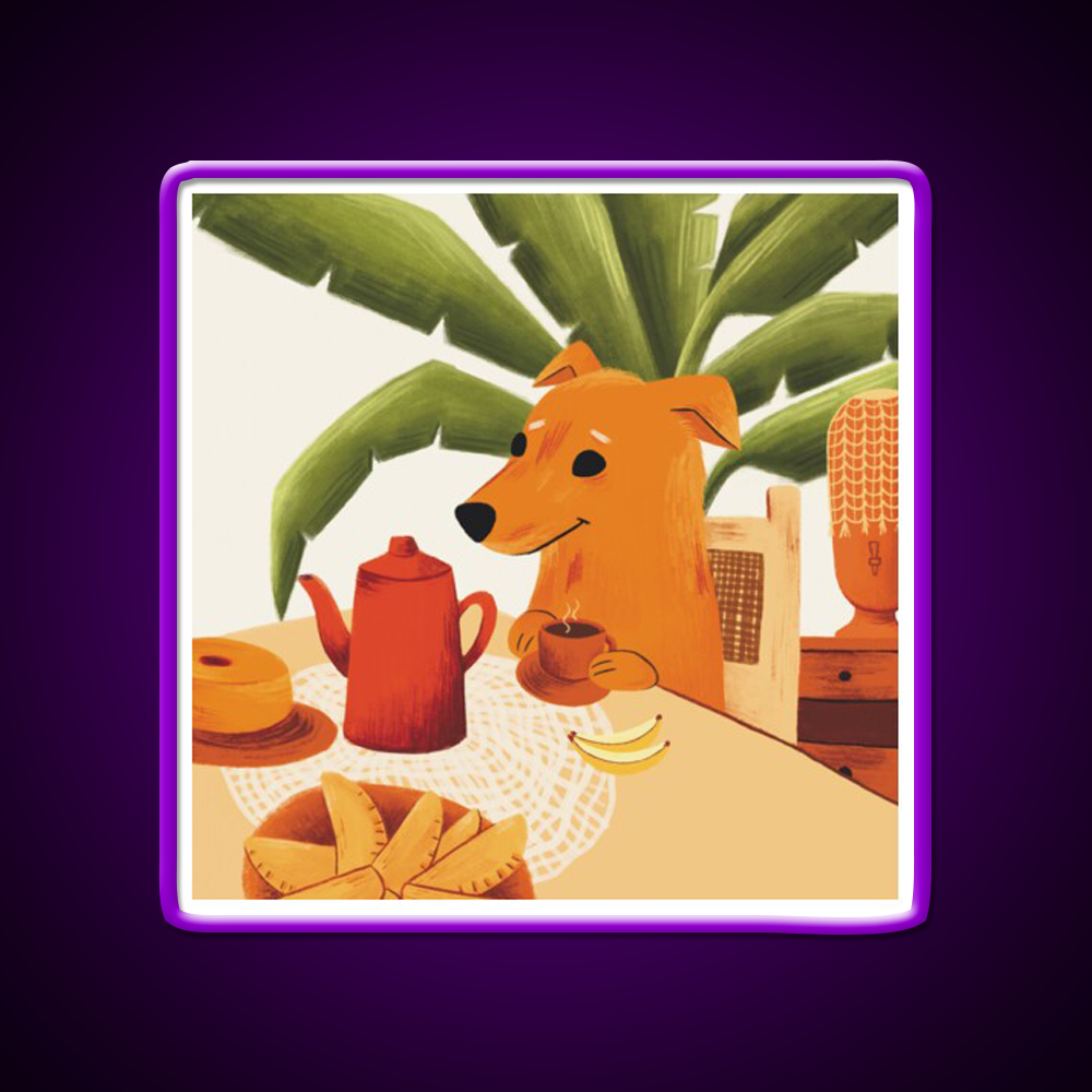 Caramelo Dog Brazil Latin Cafe Led Neon Sign Espresso Bar Art Rgb Color