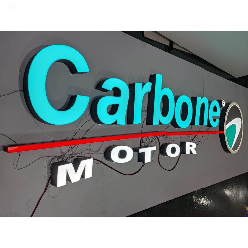 Carbone Motor 3D Frontlit Channel Letters Led Light Sign - Shineneon