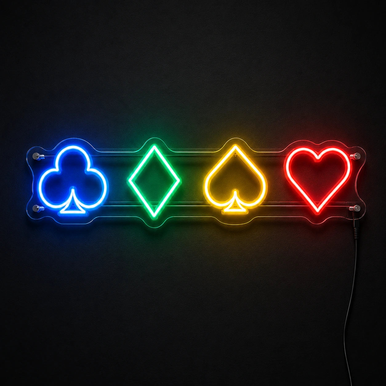 Card Suit Symbols Neon Sign LED Neon Sign main product image