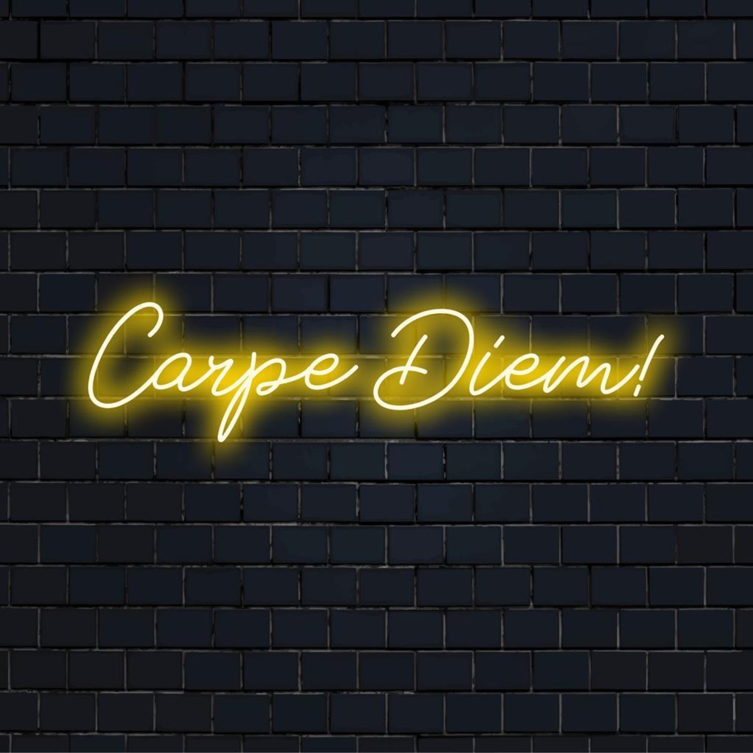 Carpe Diem Led Neon Sign Bright Yellow Script For Bar Cafe Home Decor | Shineneon