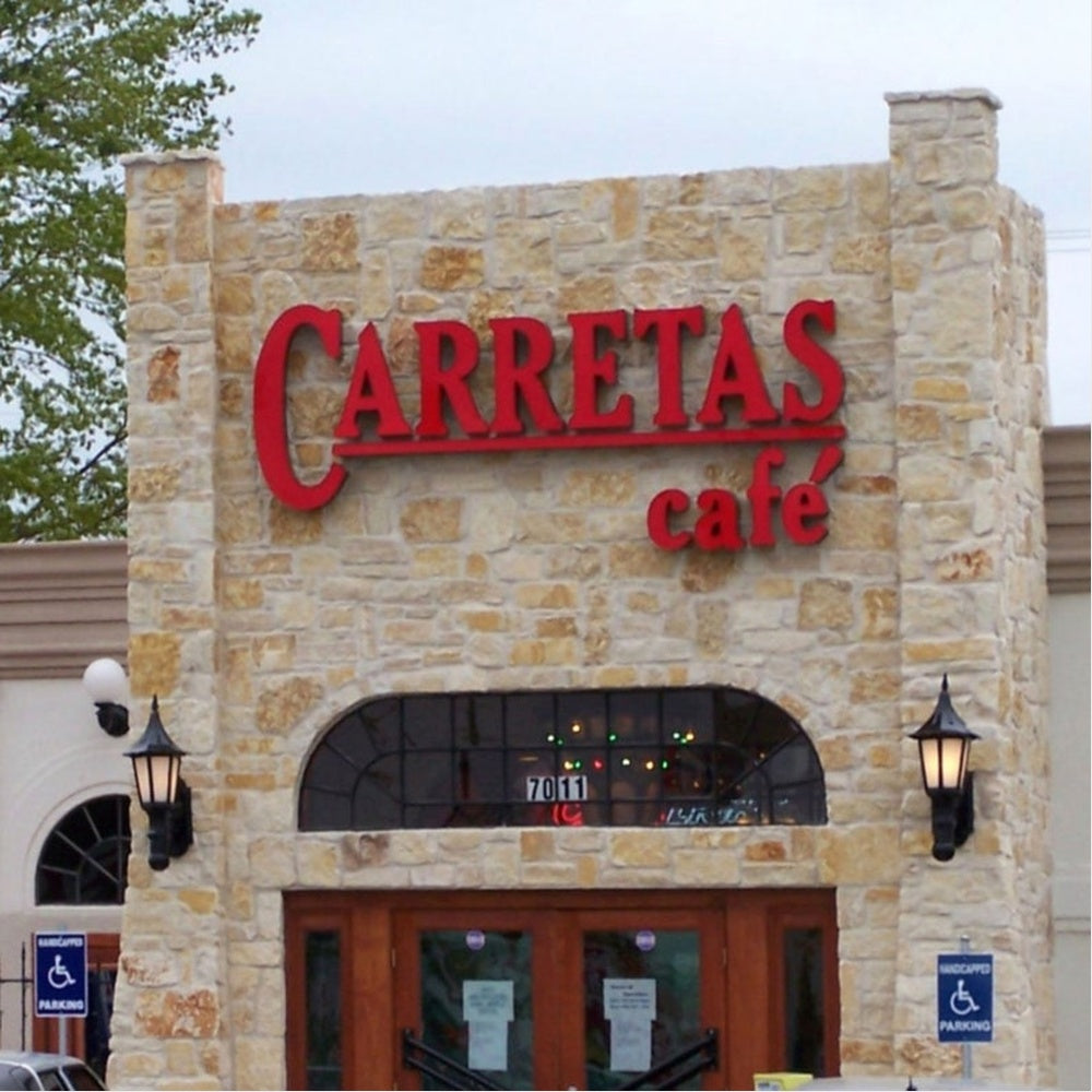 Carretas Cafe 3D Backlit Channel Letters Led Light Sign