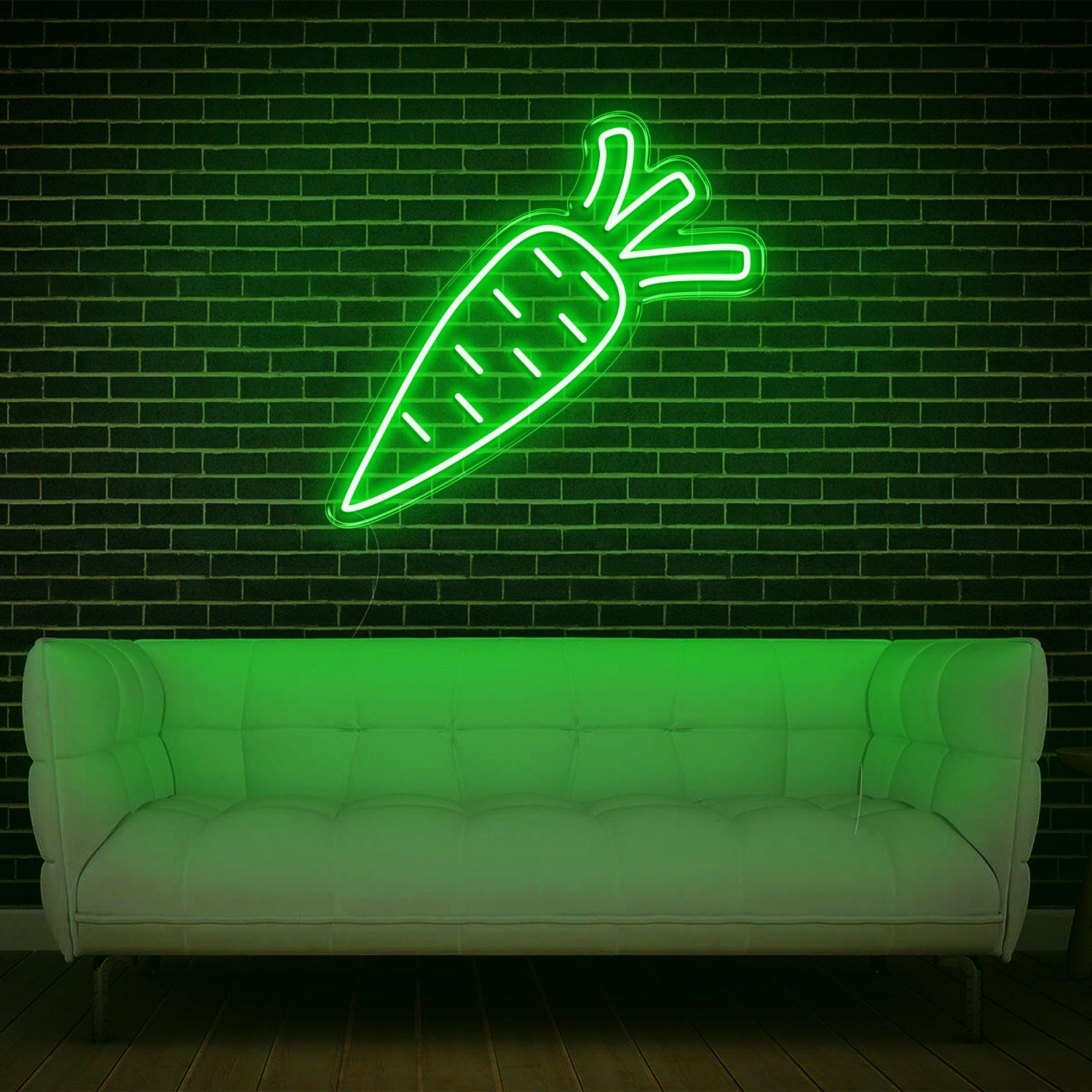Carrot Led Neon Sign Warm Yellow Cartoon Indoor Decor For Home Cafe Studio | Shineneon