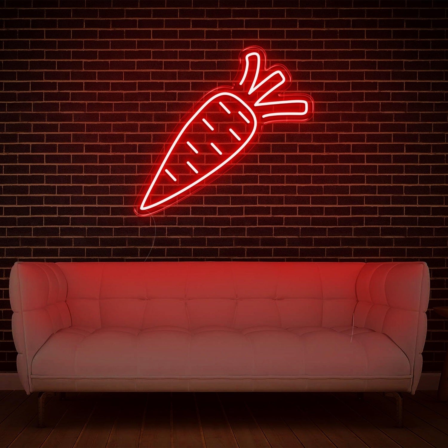 Carrot Led Neon Sign Warm Yellow Cartoon Indoor Decor For Home Cafe Studio | Shineneon