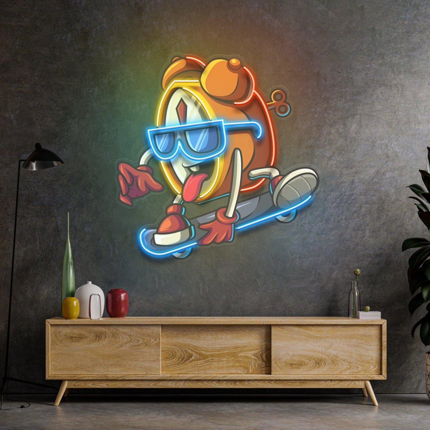 Cartoon Astronaut Moon Uv Printed Led Neon Sign For Kids Room Space Decor | Shineneon