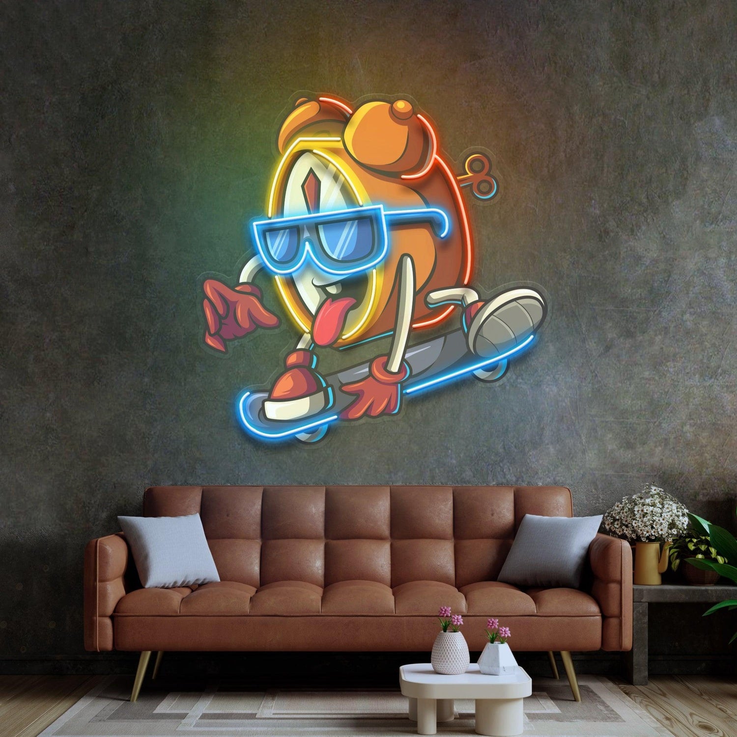 Cartoon Astronaut Moon Uv Printed Led Neon Sign For Kids Room Space Decor | Shineneon