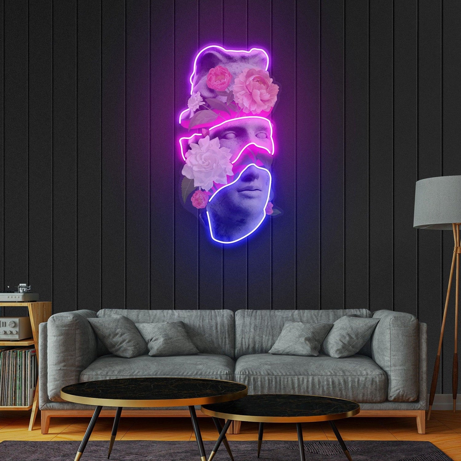 Cartoon Bartender With Top Hat Uv Printed Led Neon Sign For Home Office Decor | Shineneon