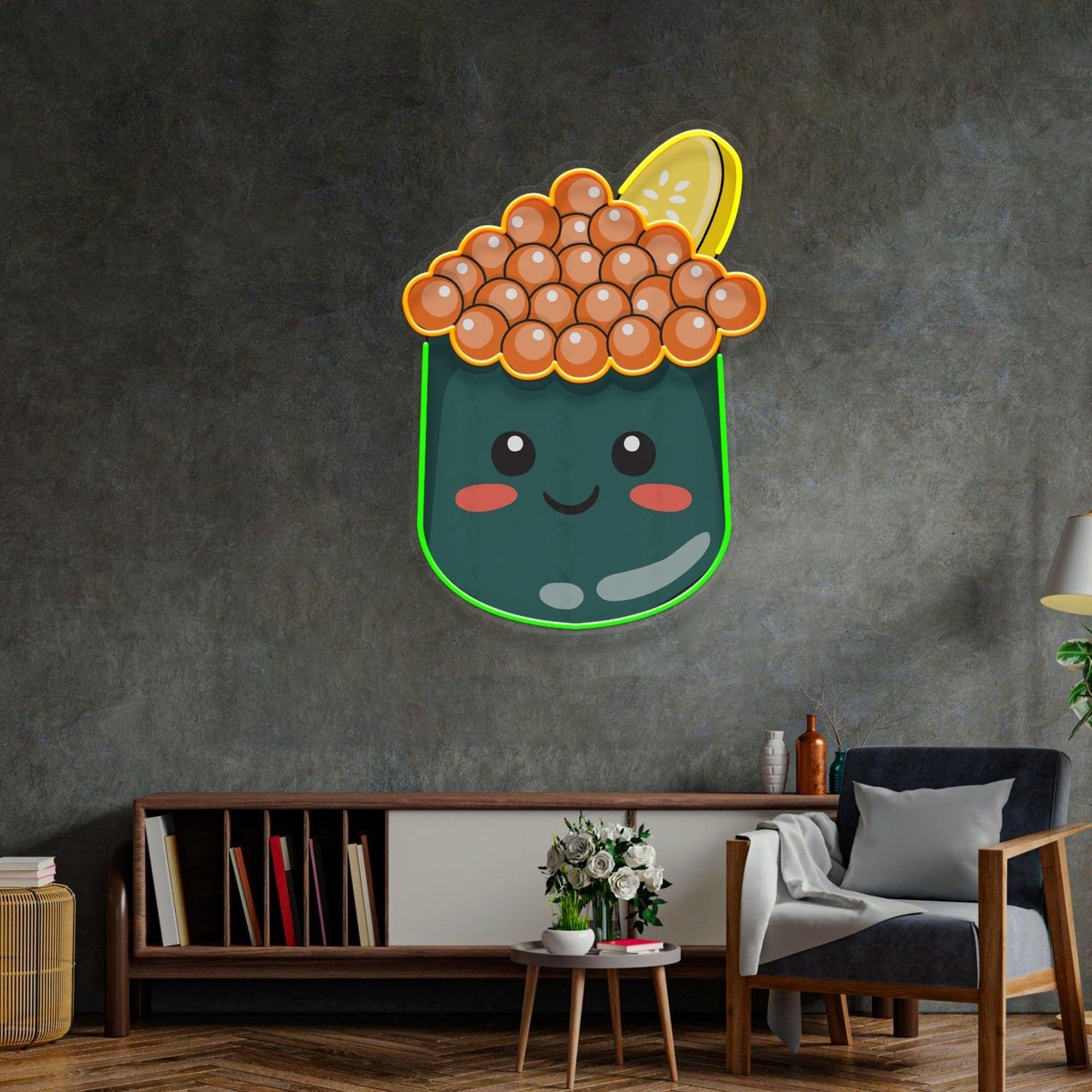 Cartoon Bubble Tea Smiling Cup Uv Printed Led Neon Sign For Home Cafe Decor | Shineneon