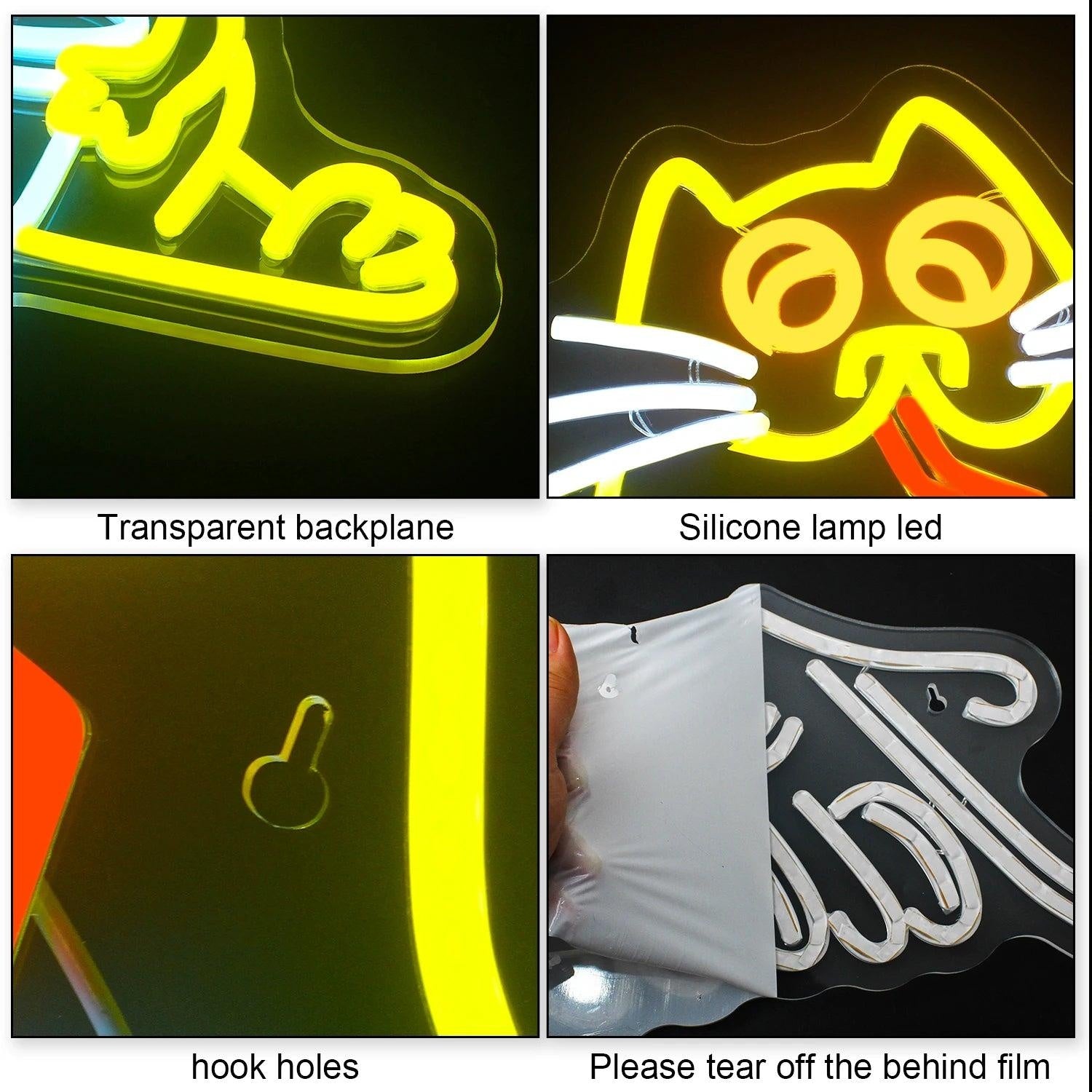 Cartoon Cat Drinking Beverage Led Neon Sign Home Cafe Pet Shop Decor | Shineneon