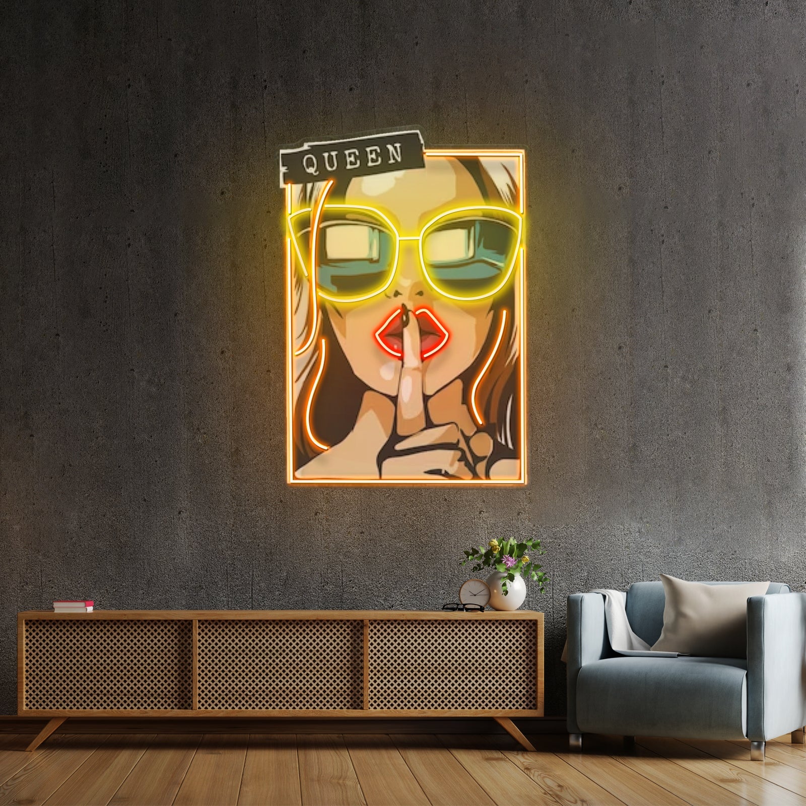 Cartoon Girl In Sunglasses Led Neon Sign Light Custom Led Signs - Shineneon