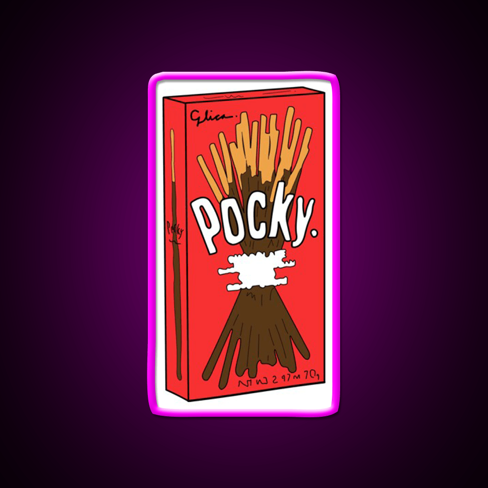 Cartoon Pocky Design Fast Food Led Neon Sign For Burger Place Rgb Color - Shineneon