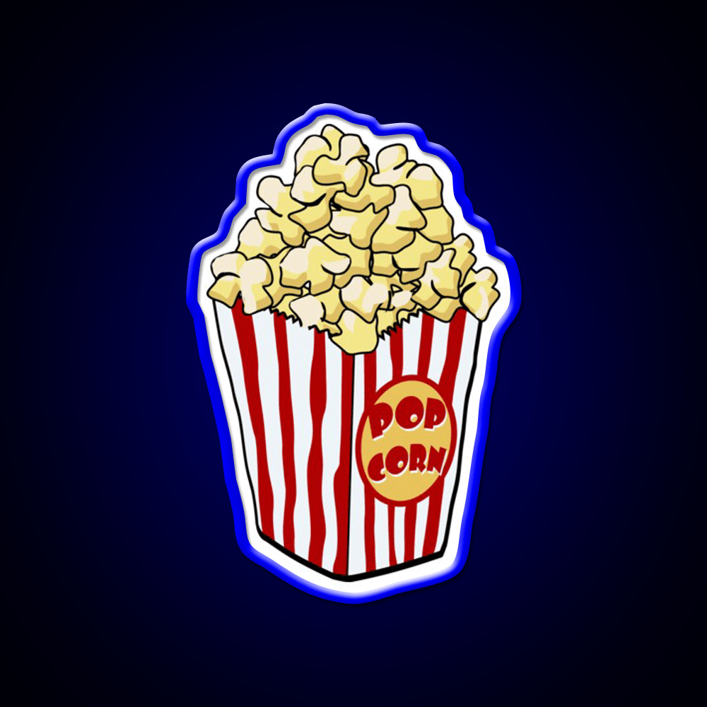 Cartoon Popcorn Bag Snack Food Led Neon Sign Rgb Color - Shineneon