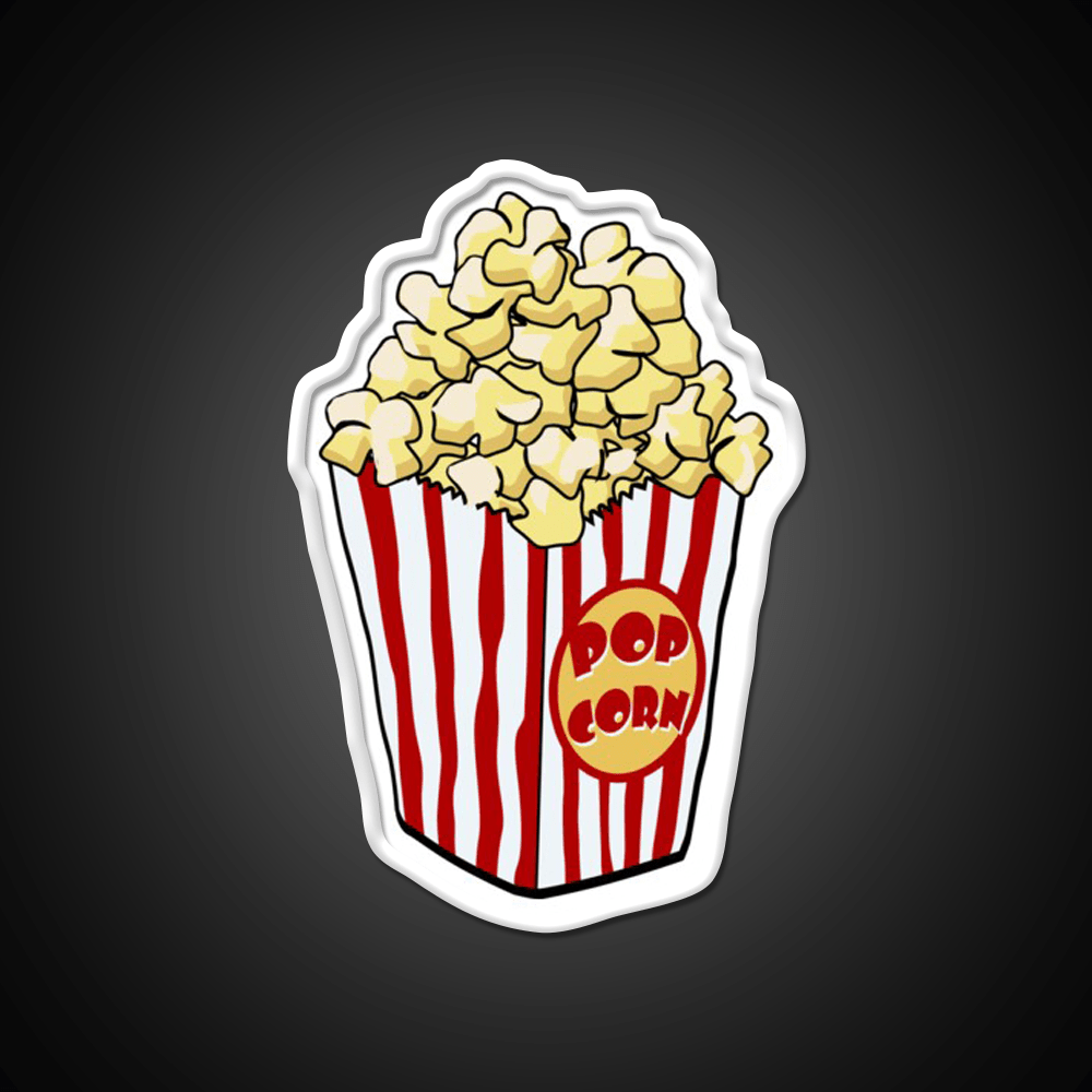 Cartoon Popcorn Bag Snack Food Led Neon Sign Rgb Color - Shineneon