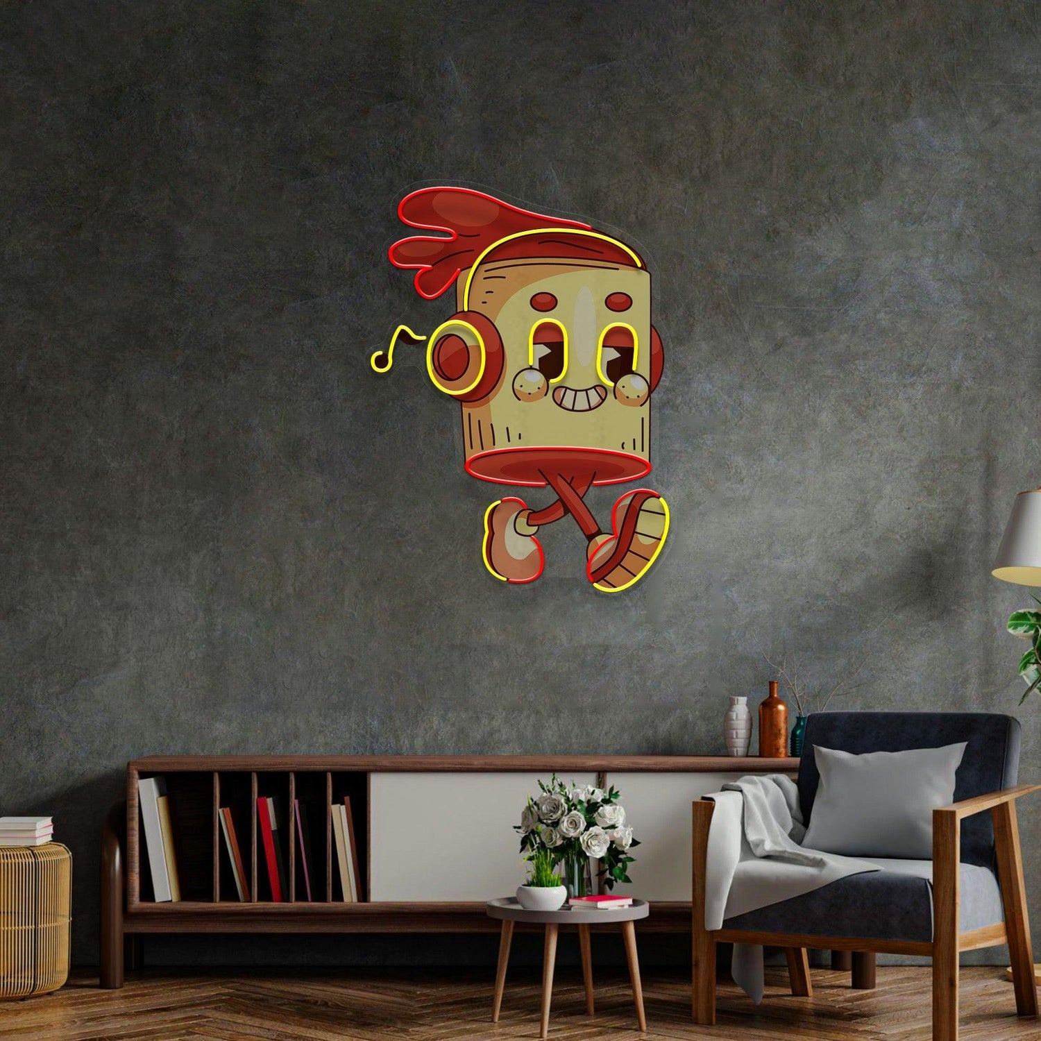 Cartoon Runner Music Note Uv Printed Led Neon Sign For Home Decor | Shineneon