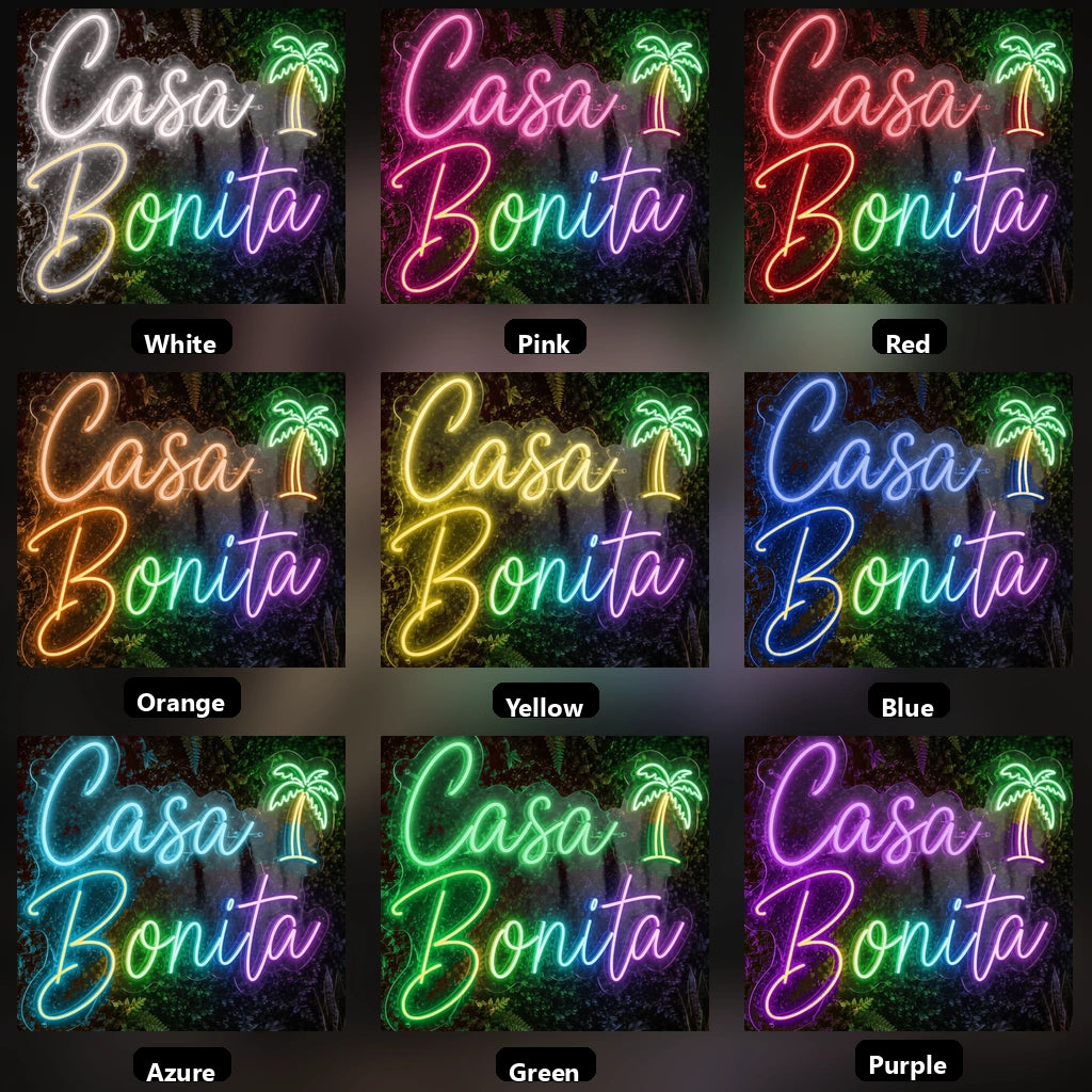 Casa Bonita Wall Decor LED Neon Sign - 05 Color Grid
