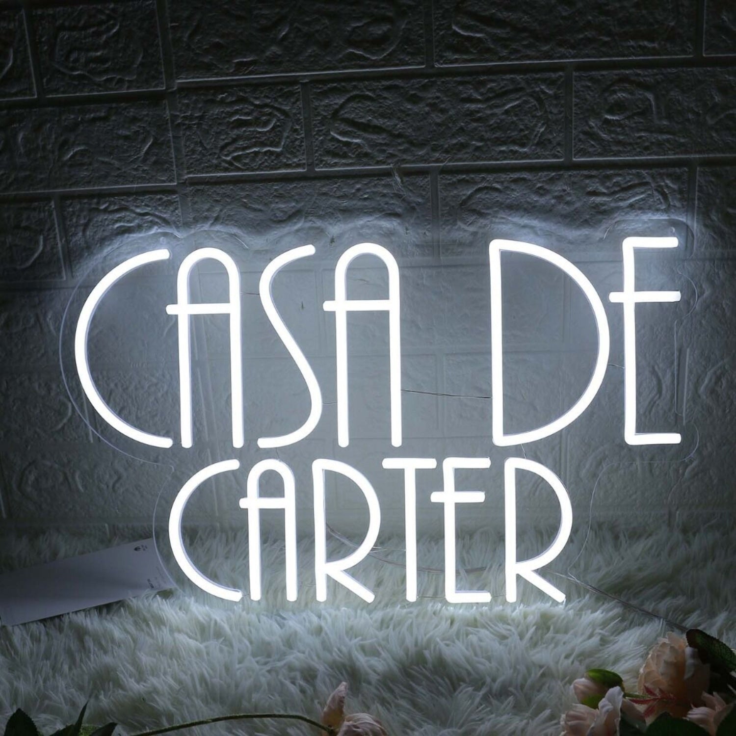 Casa De Carter White Led Neon Sign - Shineneon