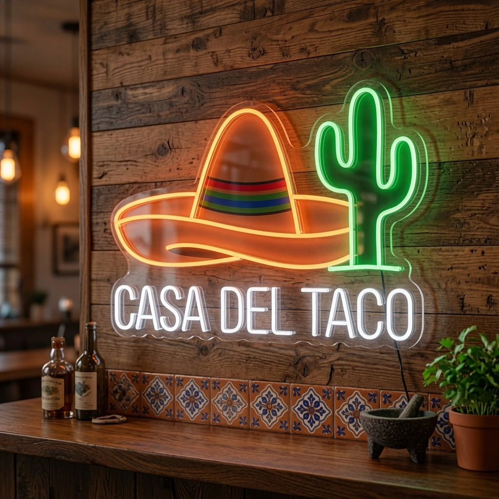 Casa Del Taco LED Neon Sign - 02 High-Converting Product Image