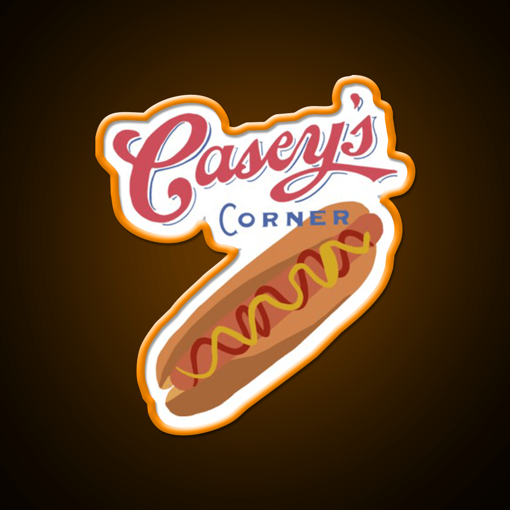 Caseys Corner Fast Food Led Neon Sign For Burger Place Rgb Color - Shineneon