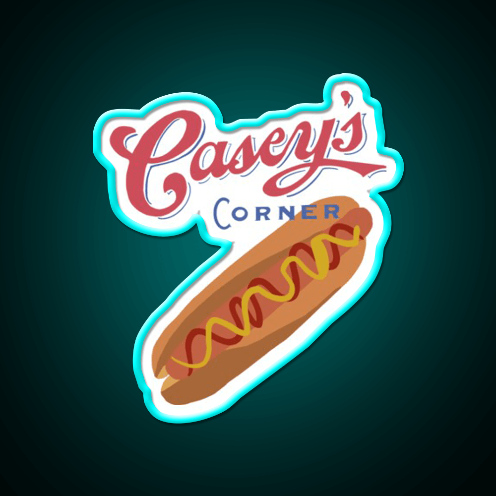 Caseys Corner Fast Food Led Neon Sign For Burger Place Rgb Color - Shineneon
