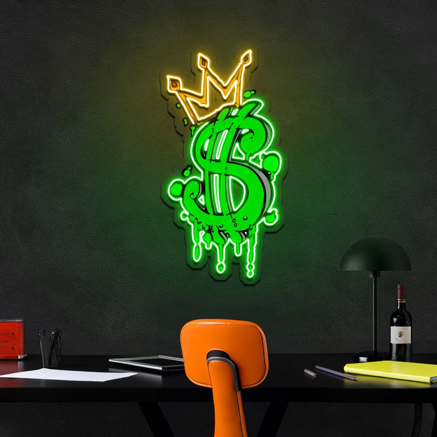 Cash Is King Led Neon Sign X Acrylic Artwork - Shineneon