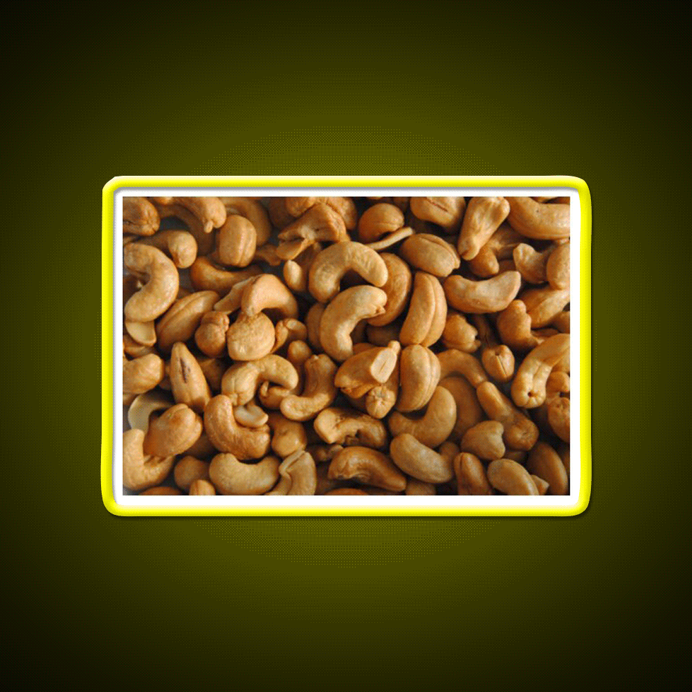 Cashew Snack Food Led Neon Sign Rgb Color - Custom LED neon sign front view