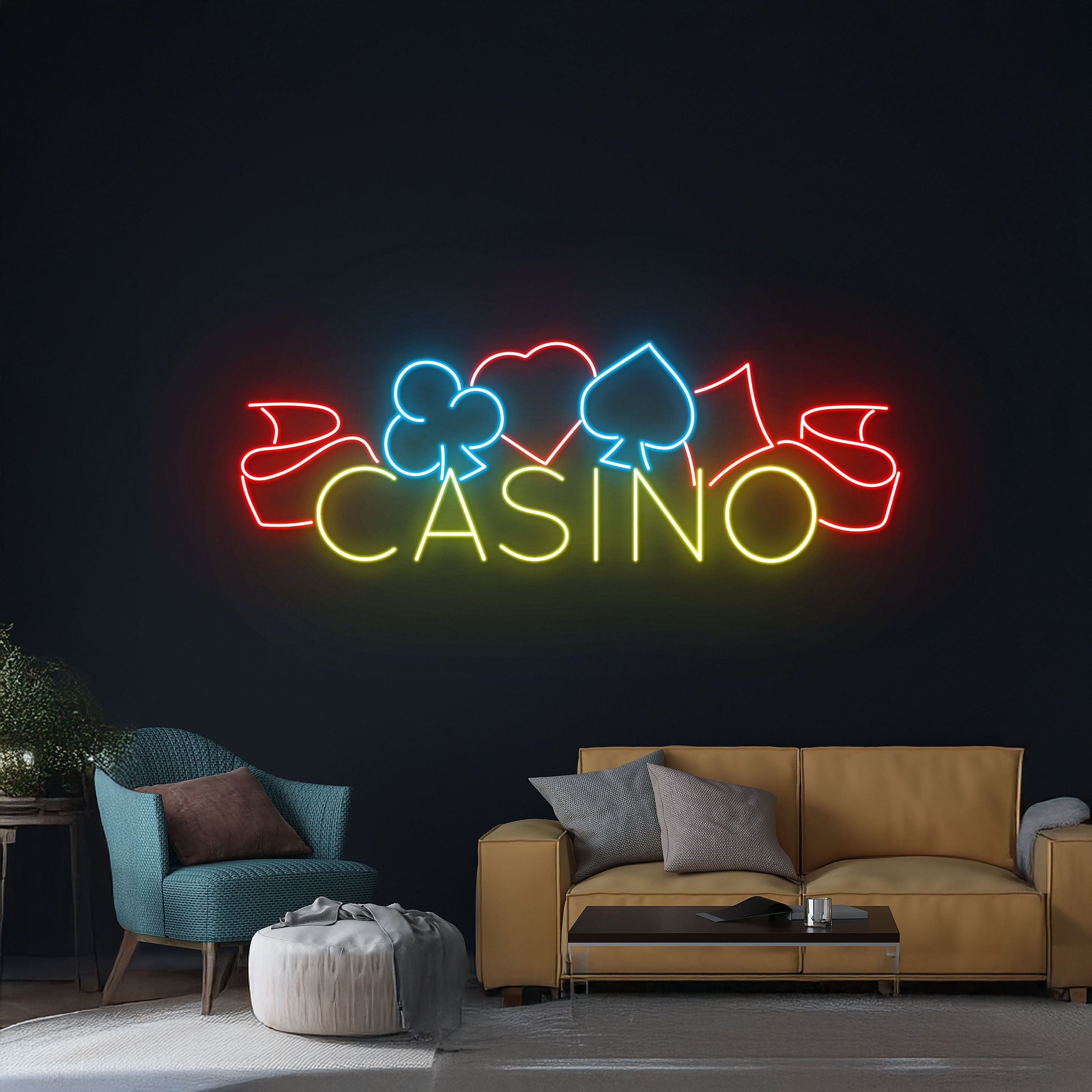 Casino Game Player Led Neon Sign | Shineneon