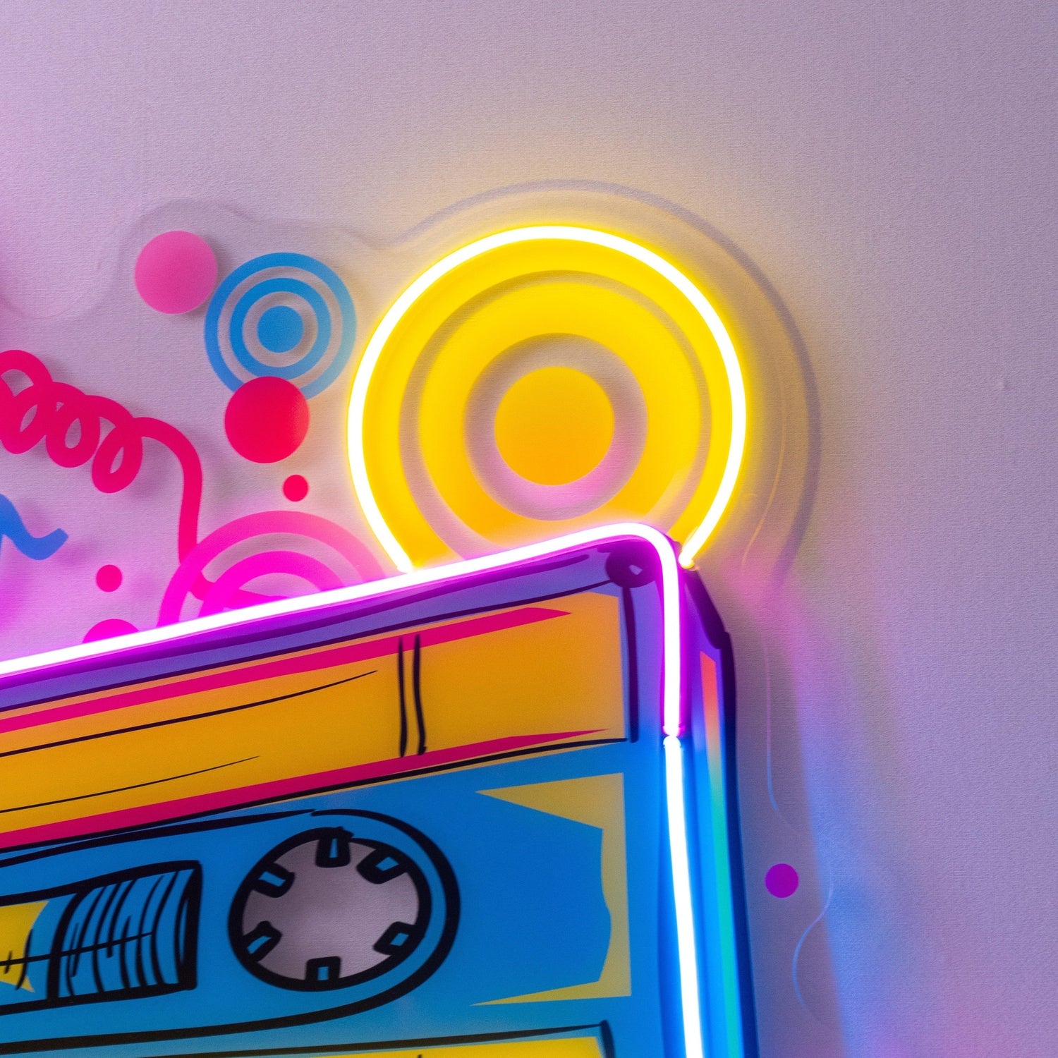 Cassette Color Uv Printed Led Neon Sign Light Pop Art | Shineneon