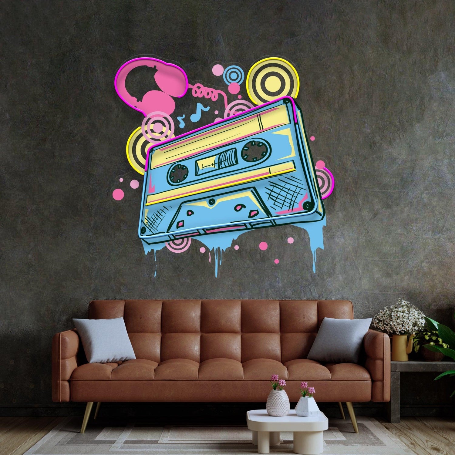 Cassette Color Uv Printed Led Neon Sign Light Pop Art | Shineneon