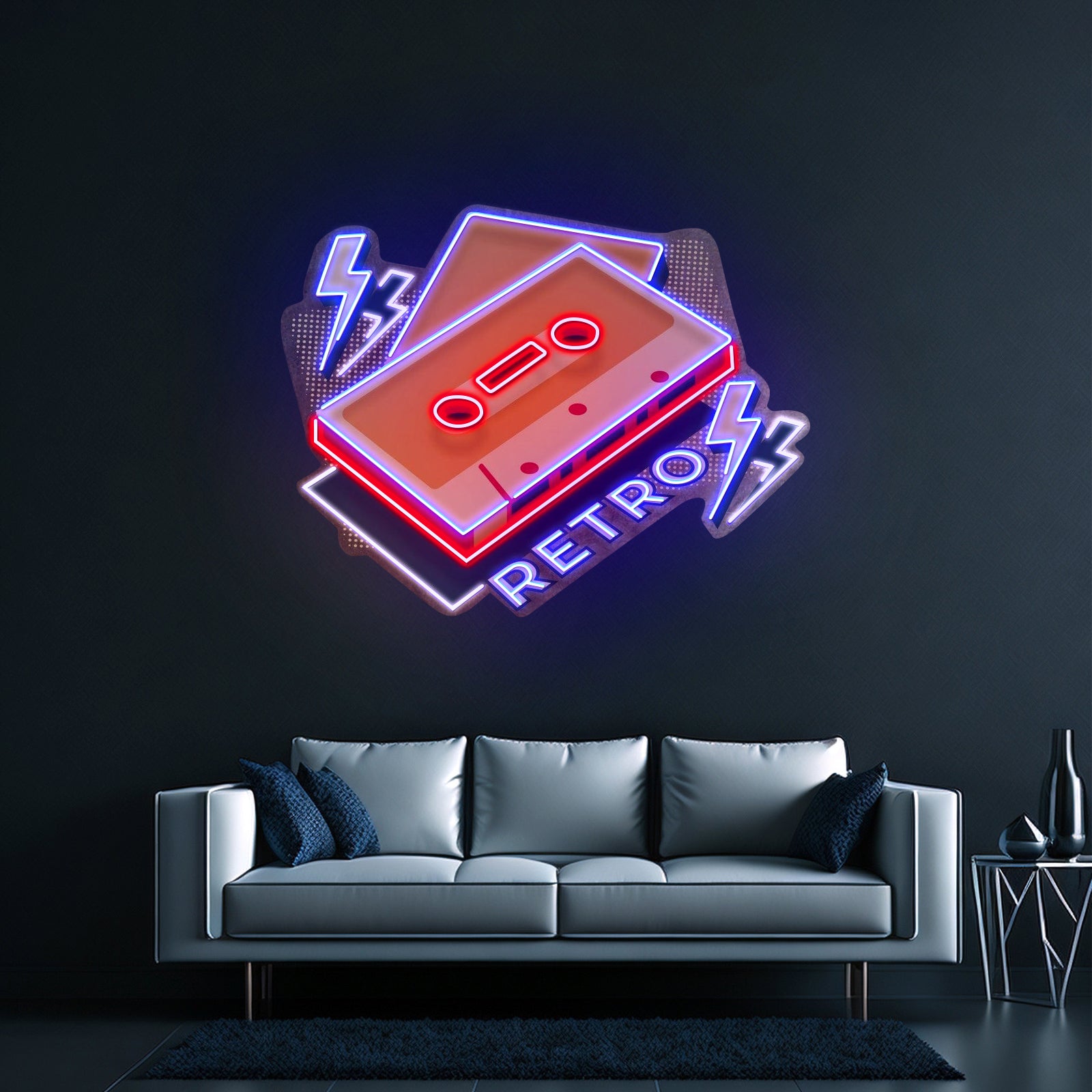 Cassette Retro Custom Led Signs Artwork For Sale