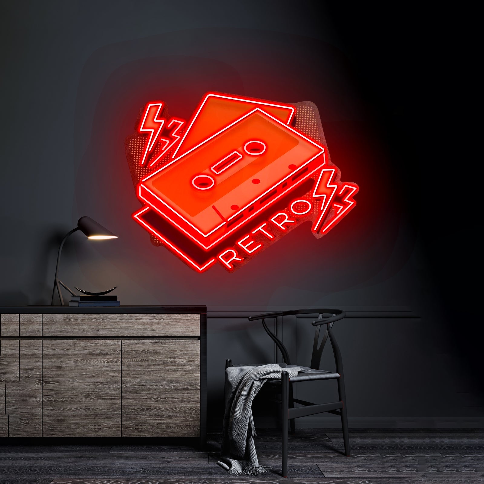 Cassette Retro Custom Led Signs Artwork For Sale