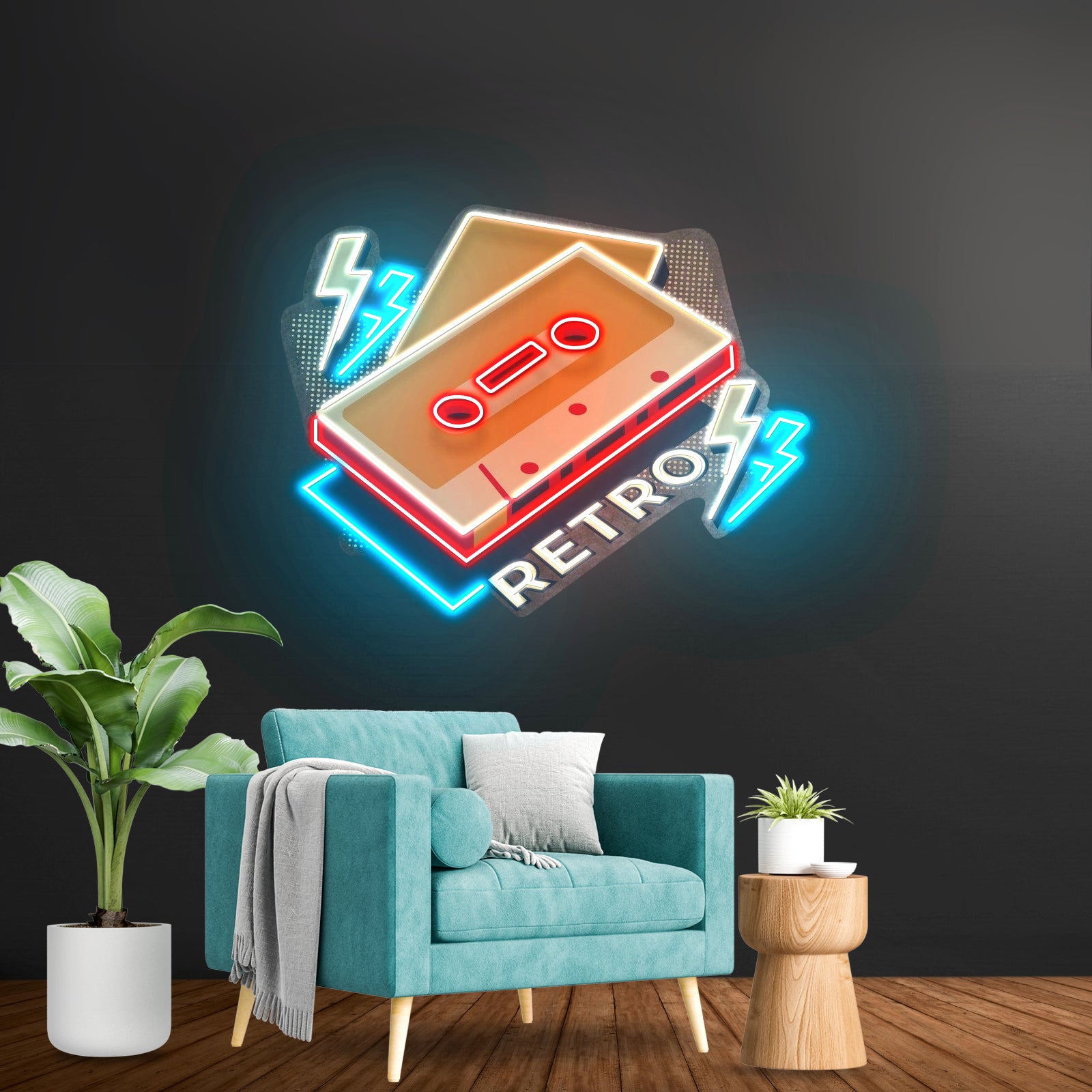 Cassette Retro Custom Led Signs Artwork For Sale