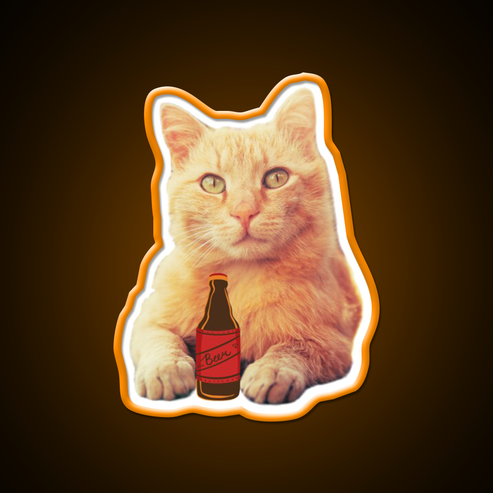 Cat And Beer Bar Decor Led Neon Sign Rgb Color - LED neon sign view 6