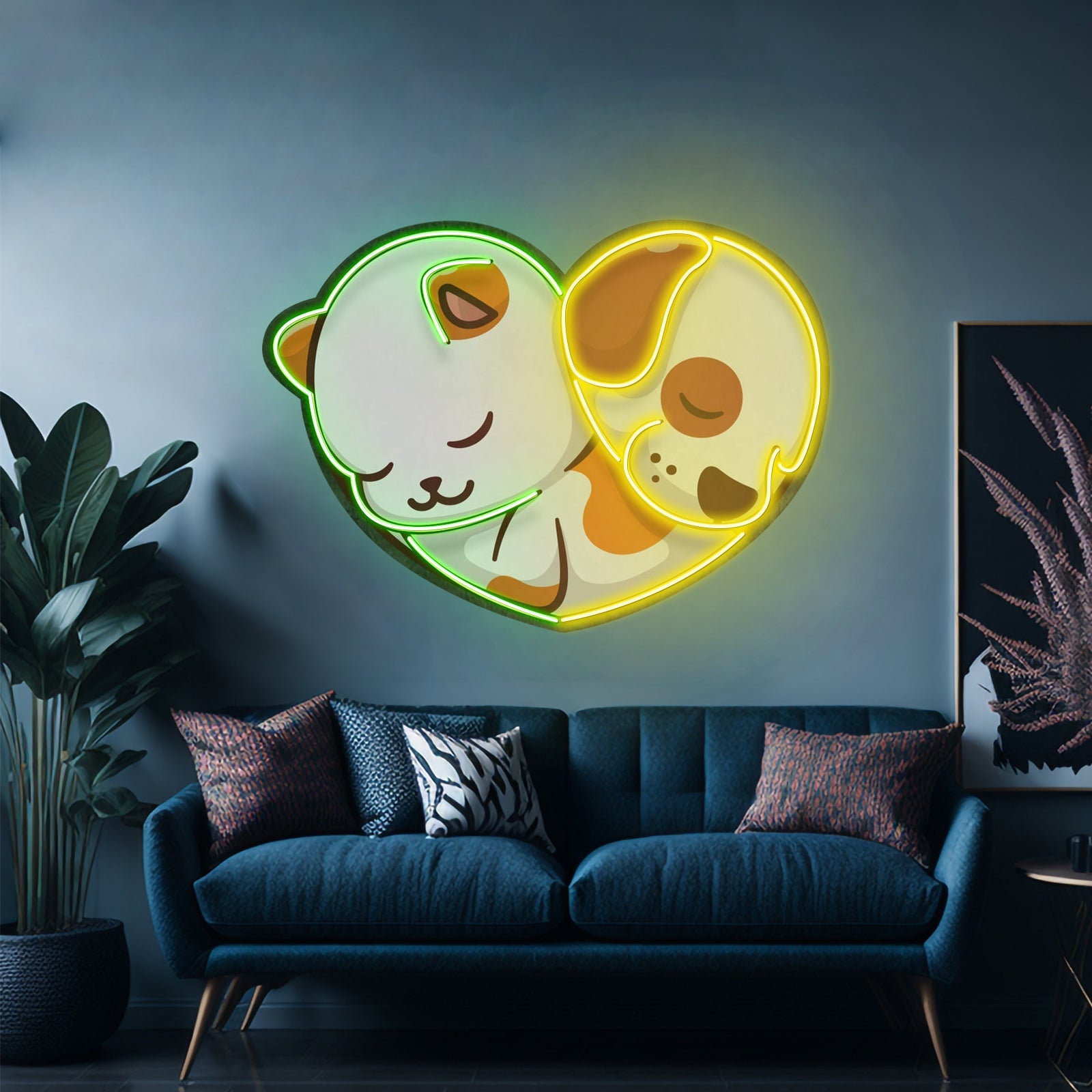Cat Dog Friendship Led Neon Sign Light Custom Led Signs - Shineneon