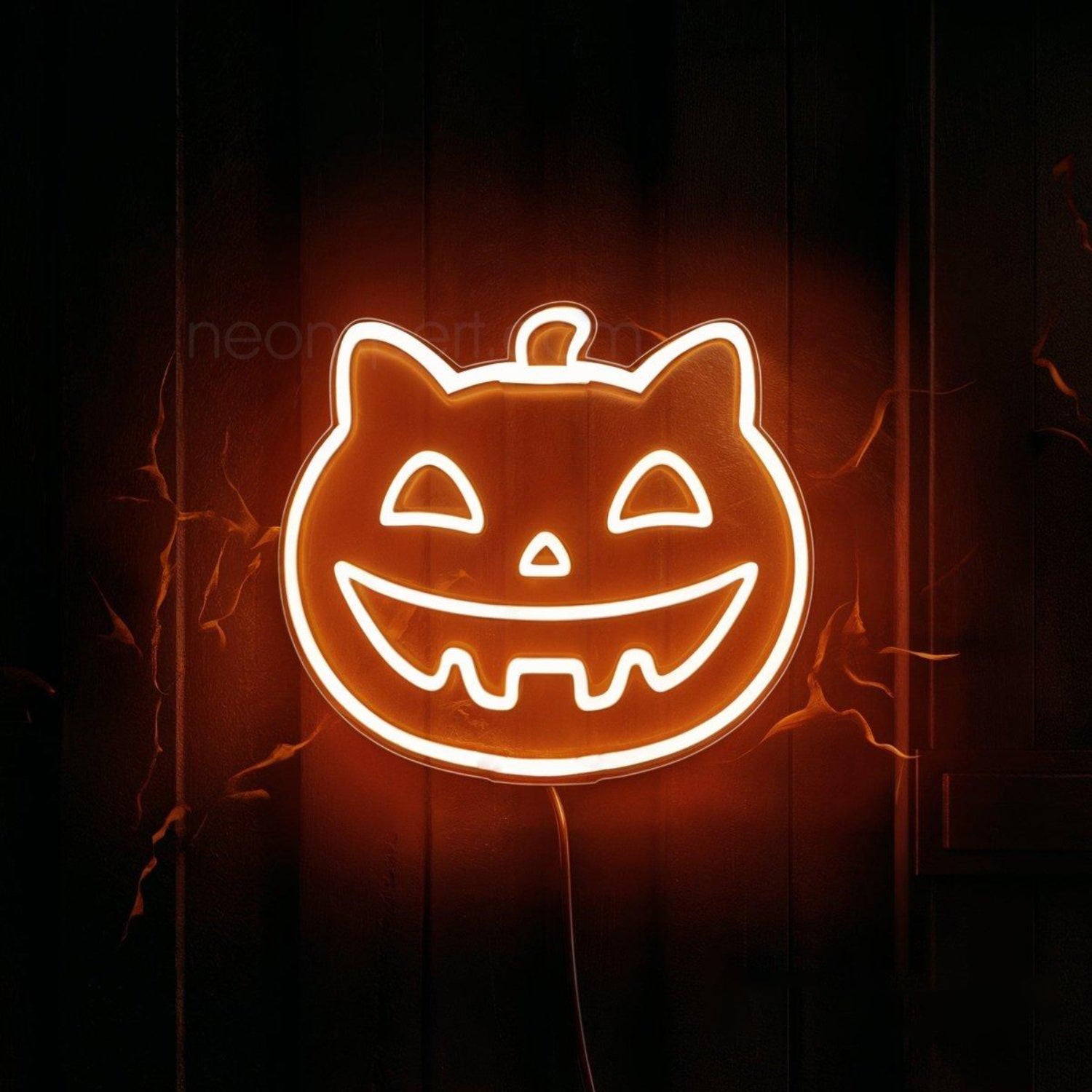 Cat Jack-O-Lantern Led Neon Sign Halloween Party Decor | Shineneon