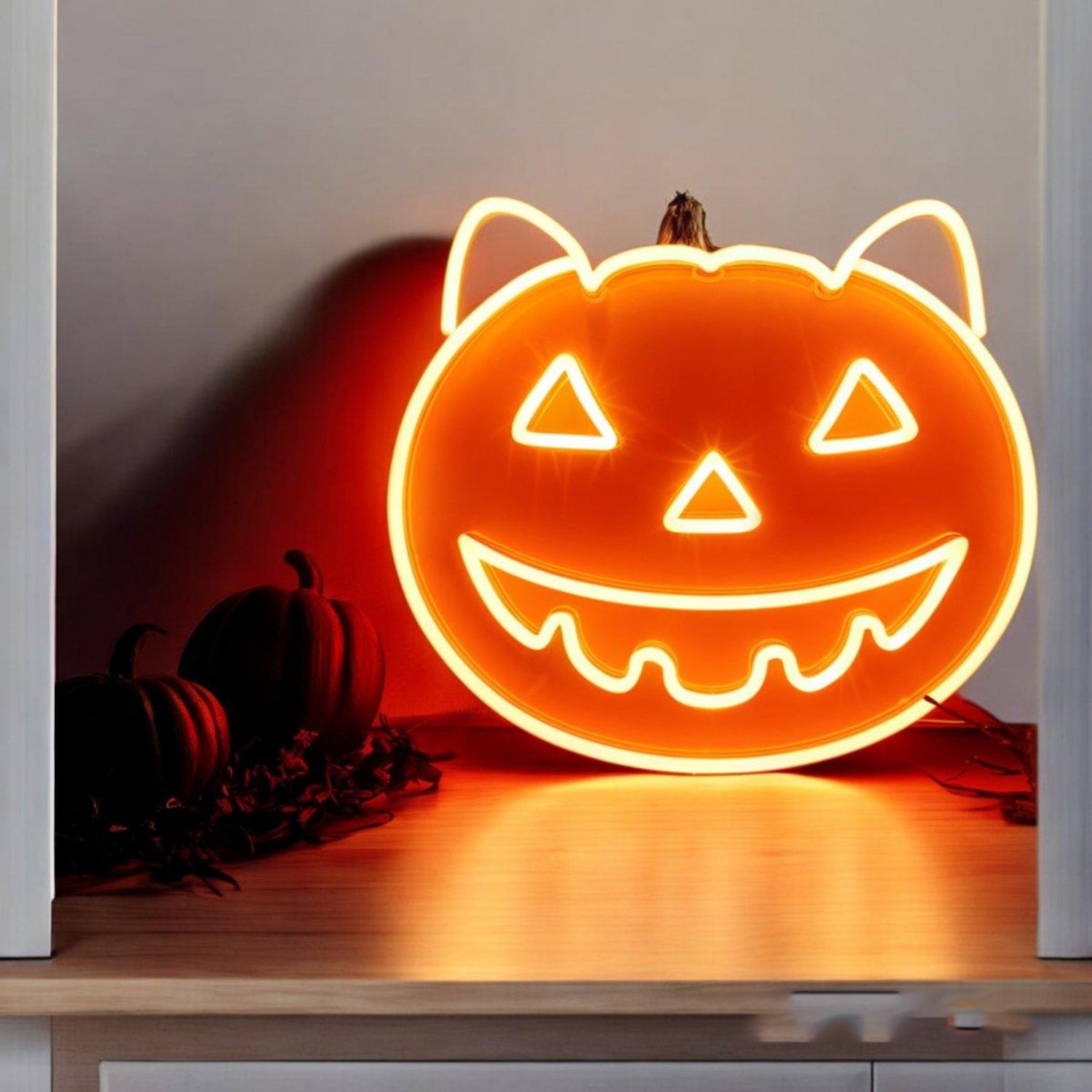 Cat Jack-O-Lantern Led Neon Sign Halloween Party Decor | Shineneon
