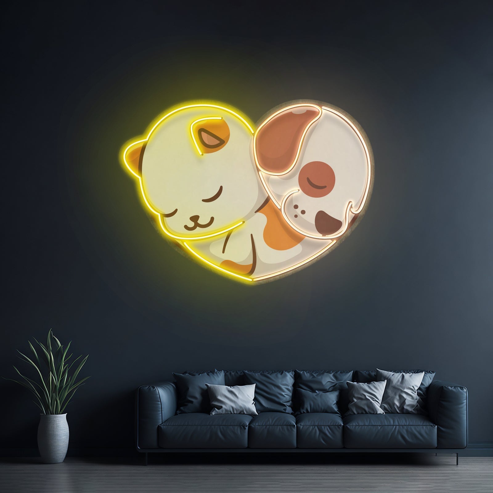 Cat Knocking Over Coffee Neon Signs - Shineneon