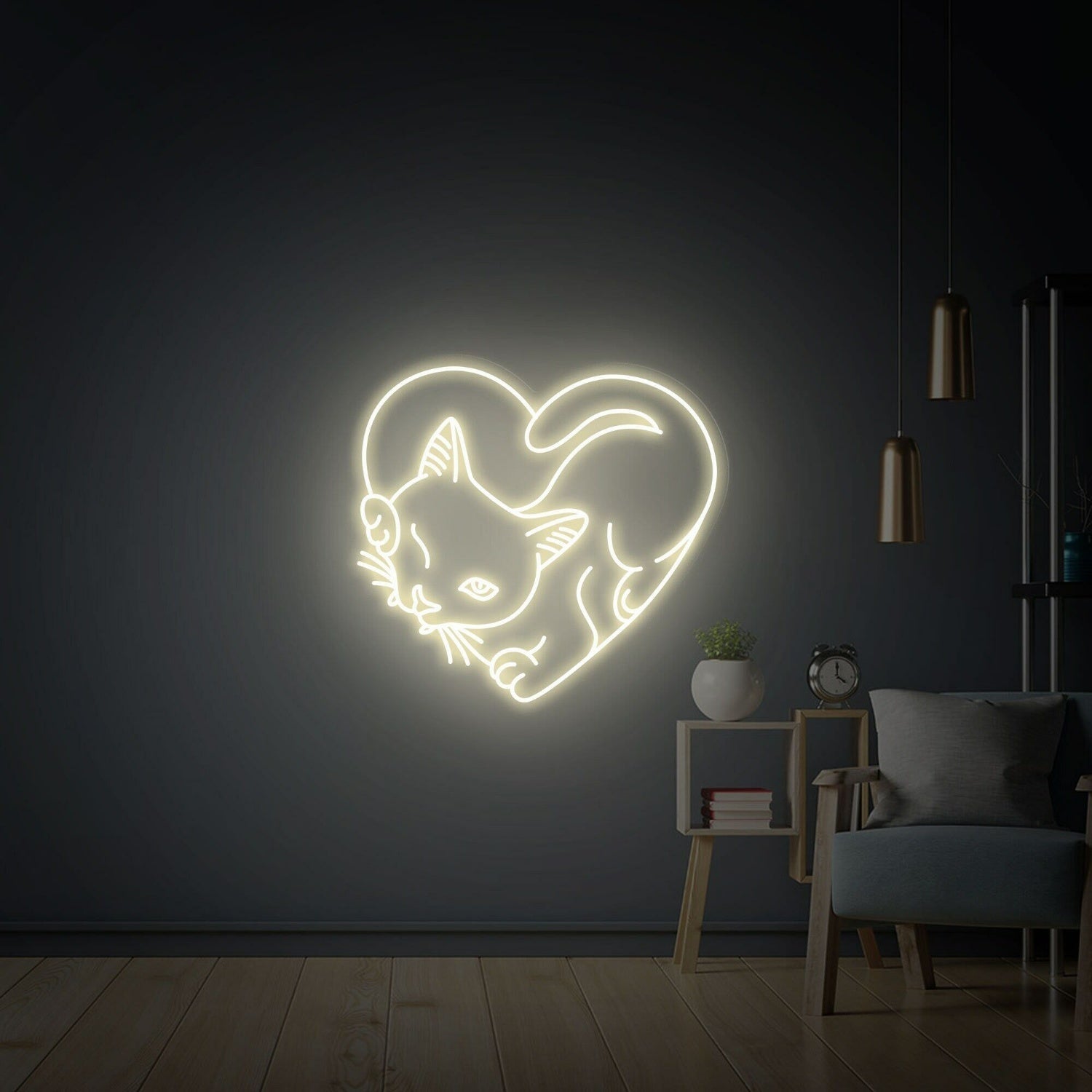 Cat Led Neon Sign Art Decor For A Whimsical Touch In Home - Shineneon