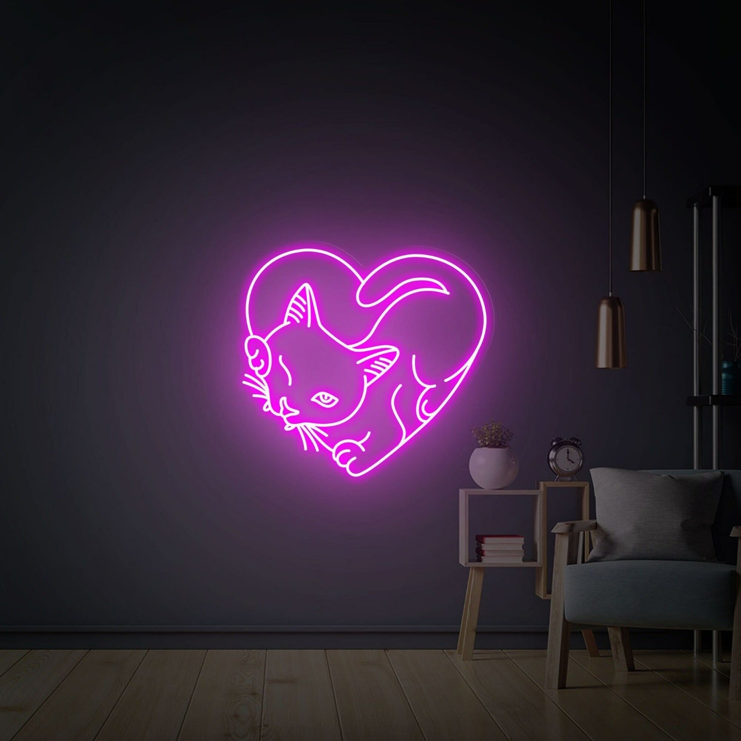 Cat Led Neon Sign Art Decor For A Whimsical Touch In Home - Shineneon