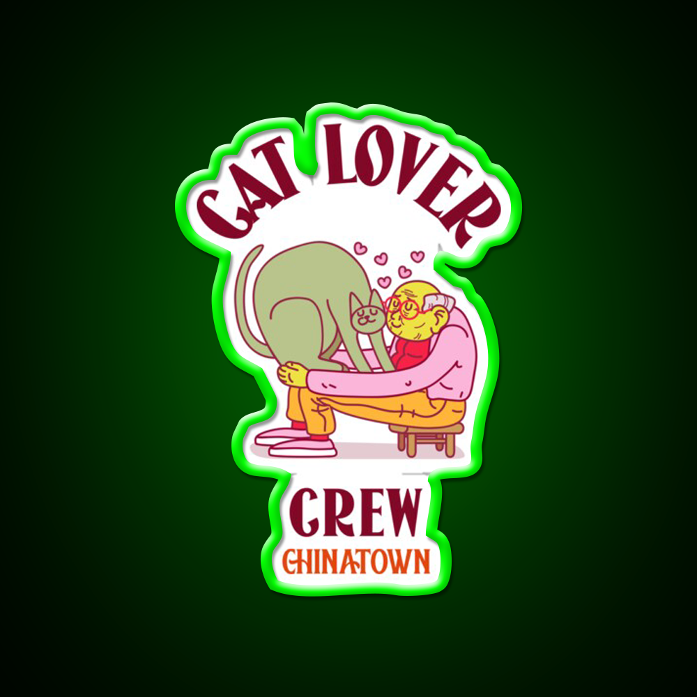 Cat Lover Crew Chinatown Asian Cultural Led Neon Sign Rgb Color - LED neon sign view 8