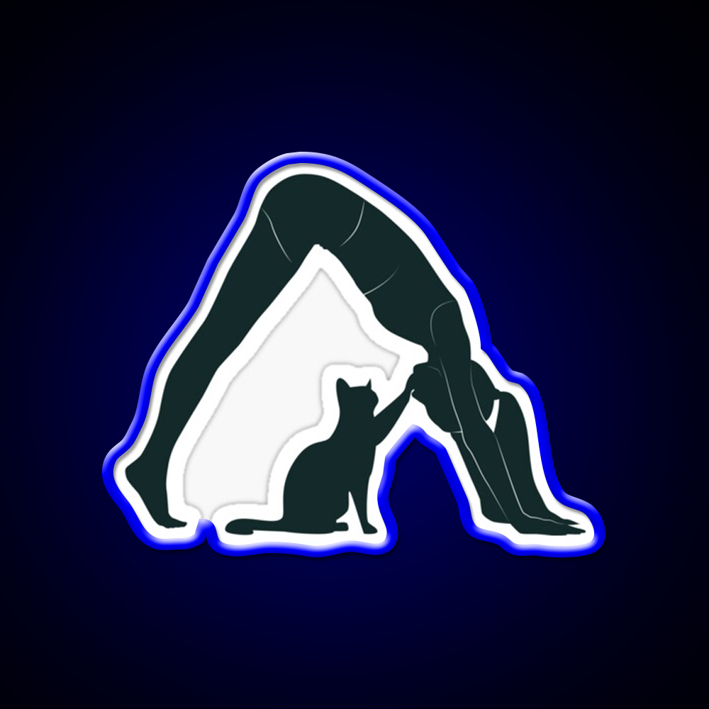 Cat Mom Yoga Led Neon Sign For Wellness Space Rgb Color