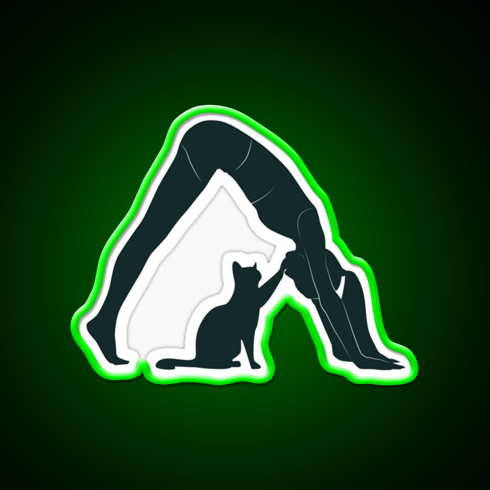 Cat Mom Yoga Led Neon Sign For Wellness Space Rgb Color