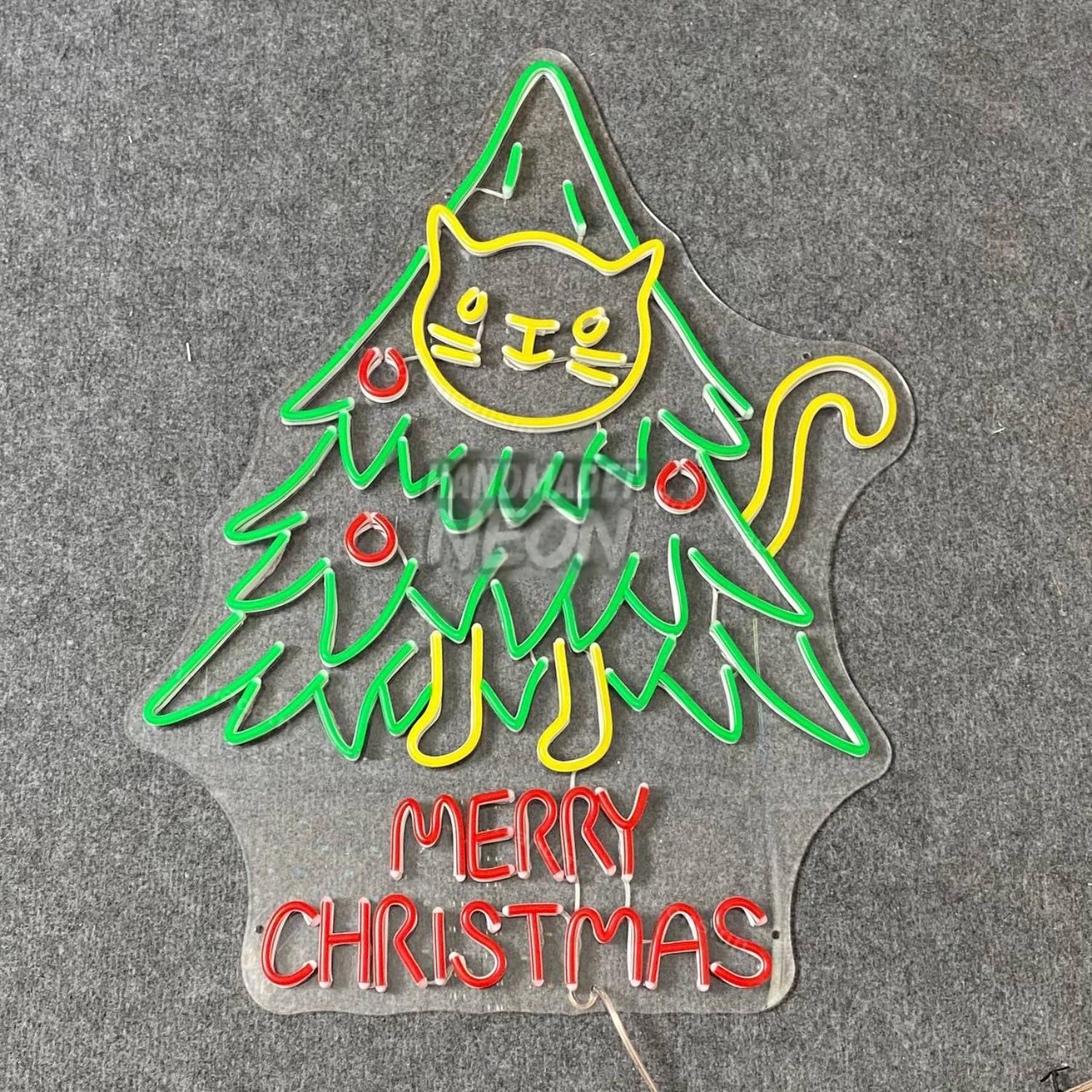 Cat Pine Tree Led Neon Sign | Shineneon