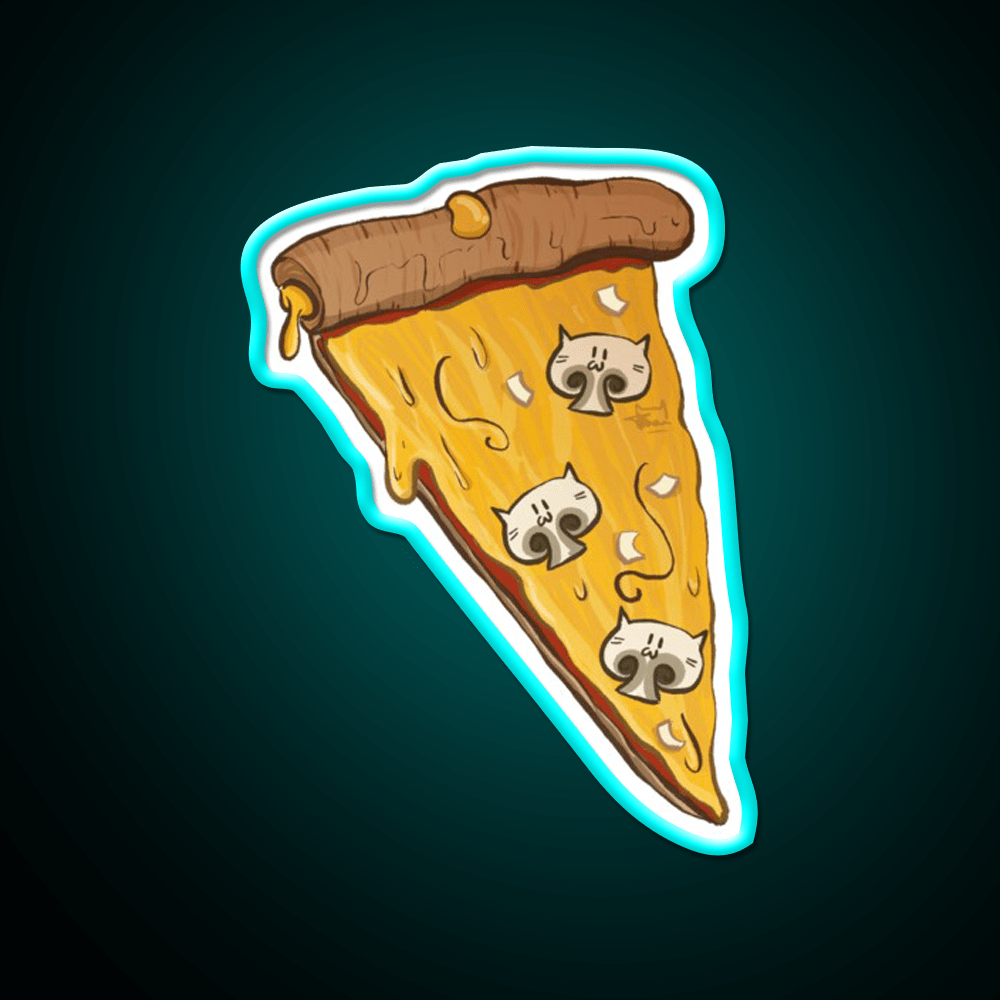 Cat Pizza Fast Food Led Neon Sign For Burger Place Rgb Color - Shineneon