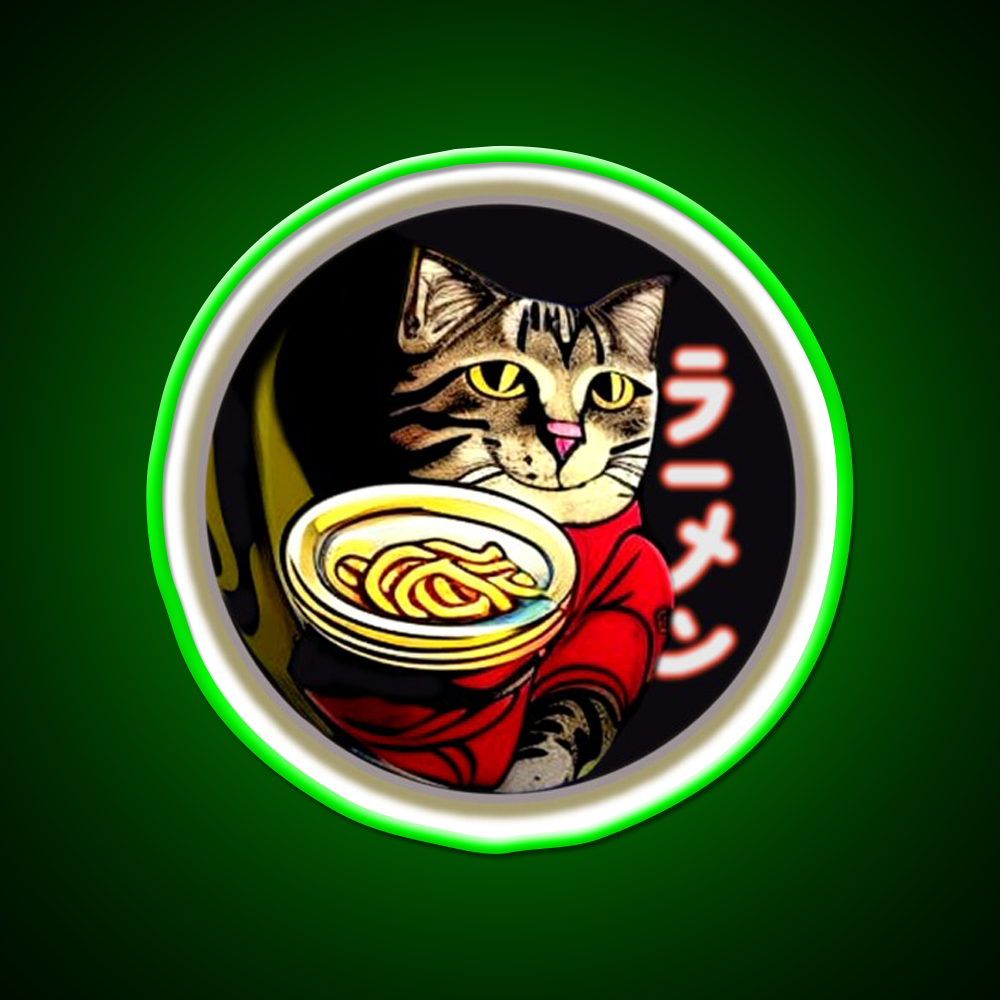 Cat Ramen Asian Cultural Led Neon Sign Rgb Color - LED neon sign view 8