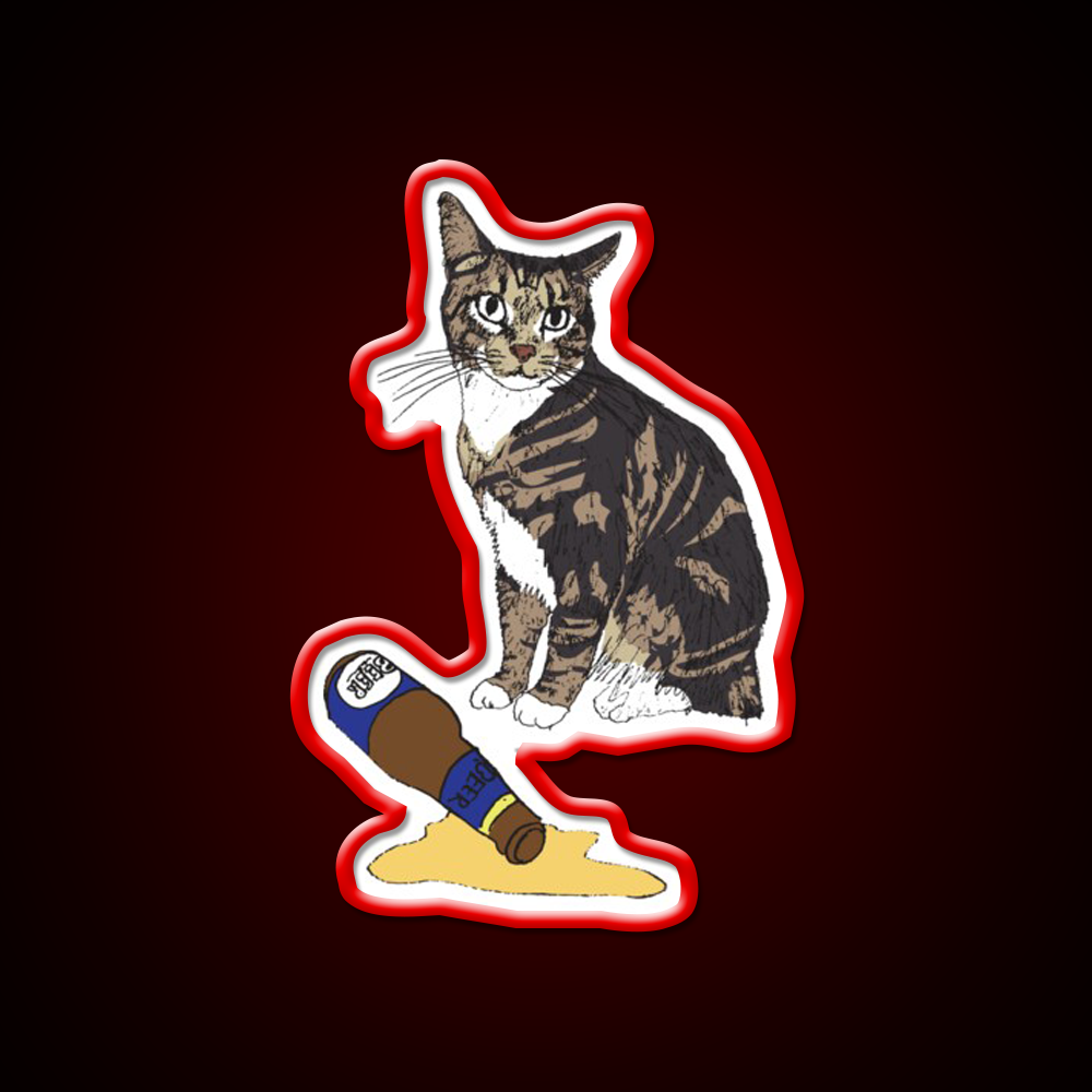 Cat Spilled Beer Bar Decor Led Neon Sign Rgb Color - LED neon sign view 10