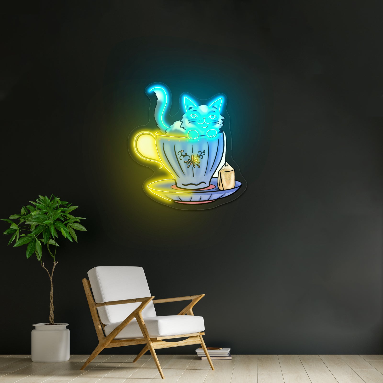 Cat Tea Funny Led Neon Signs - LED neon sign view 7