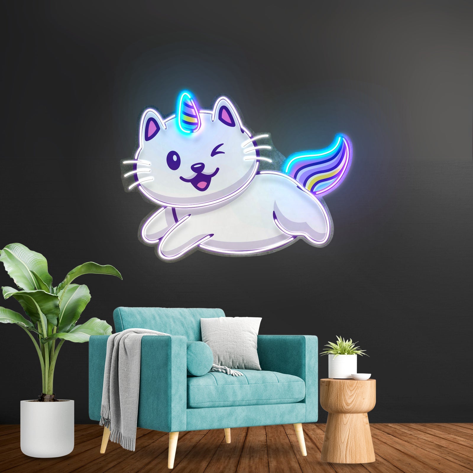 Cat Unicorn Flying Led Neon Sign Light Custom Led Signs - Shineneon