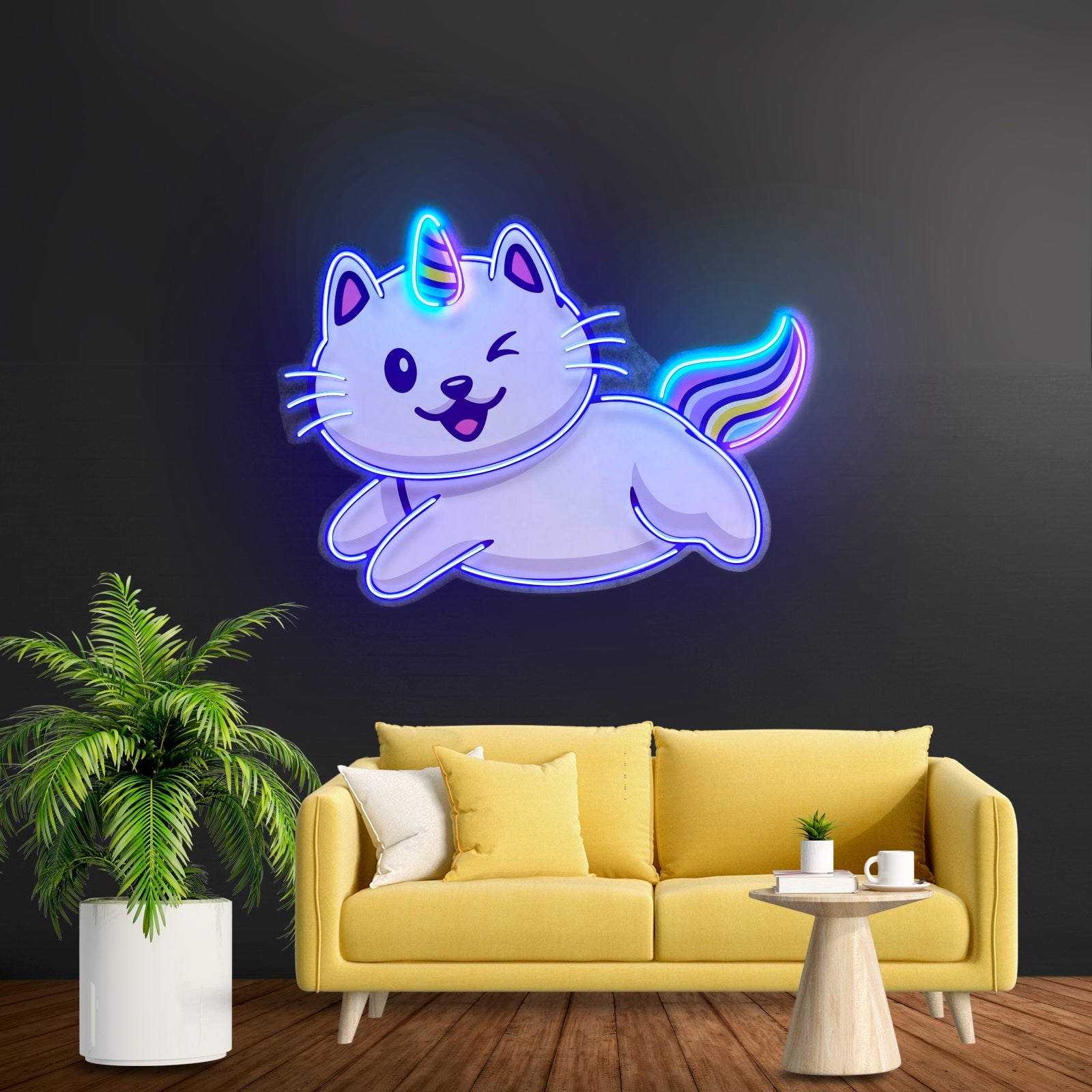 Cat Unicorn Flying Led Neon Sign Light Custom Led Signs - Shineneon