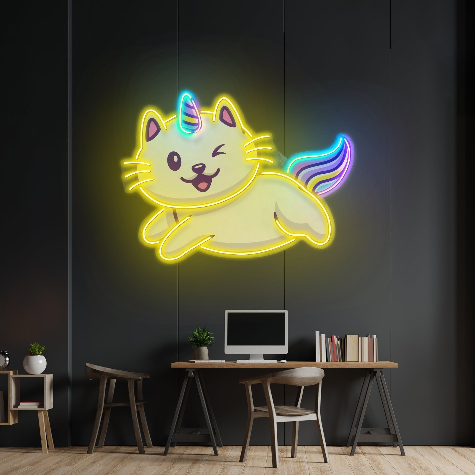 Cat Unicorn Flying Led Neon Sign Light Custom Led Signs - Shineneon