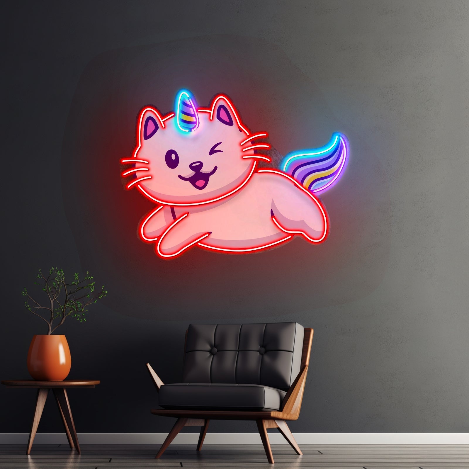 Cat With Flower Crown Neon Signs - Shineneon